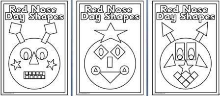 Red Nose Day Shape Worksheets Red nose day Red nose The nativity story