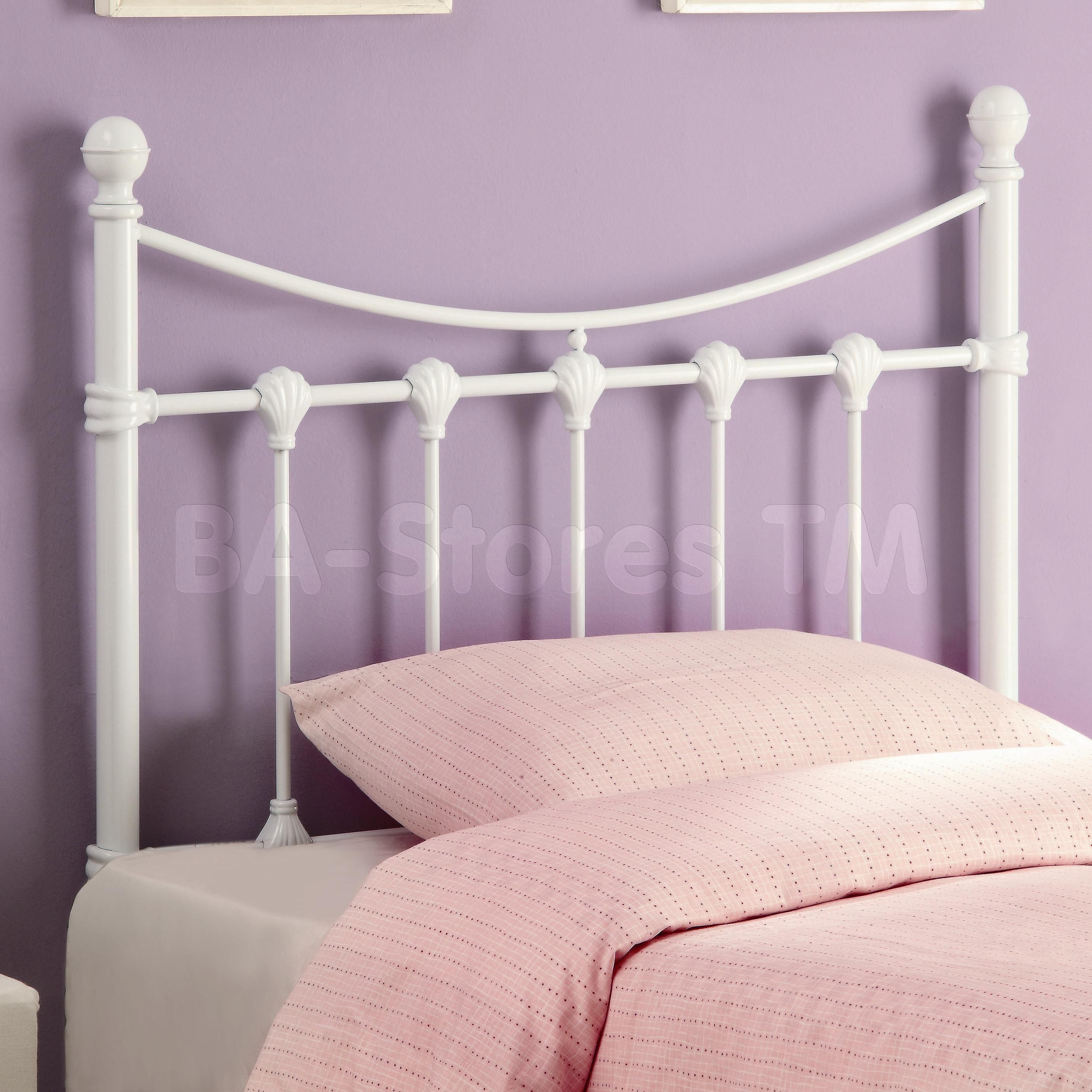 Twin White Metal Headboards Queen With Pink Cushions For Kids Twin White Metal Headboards Queen With Pink Cushions For Kids