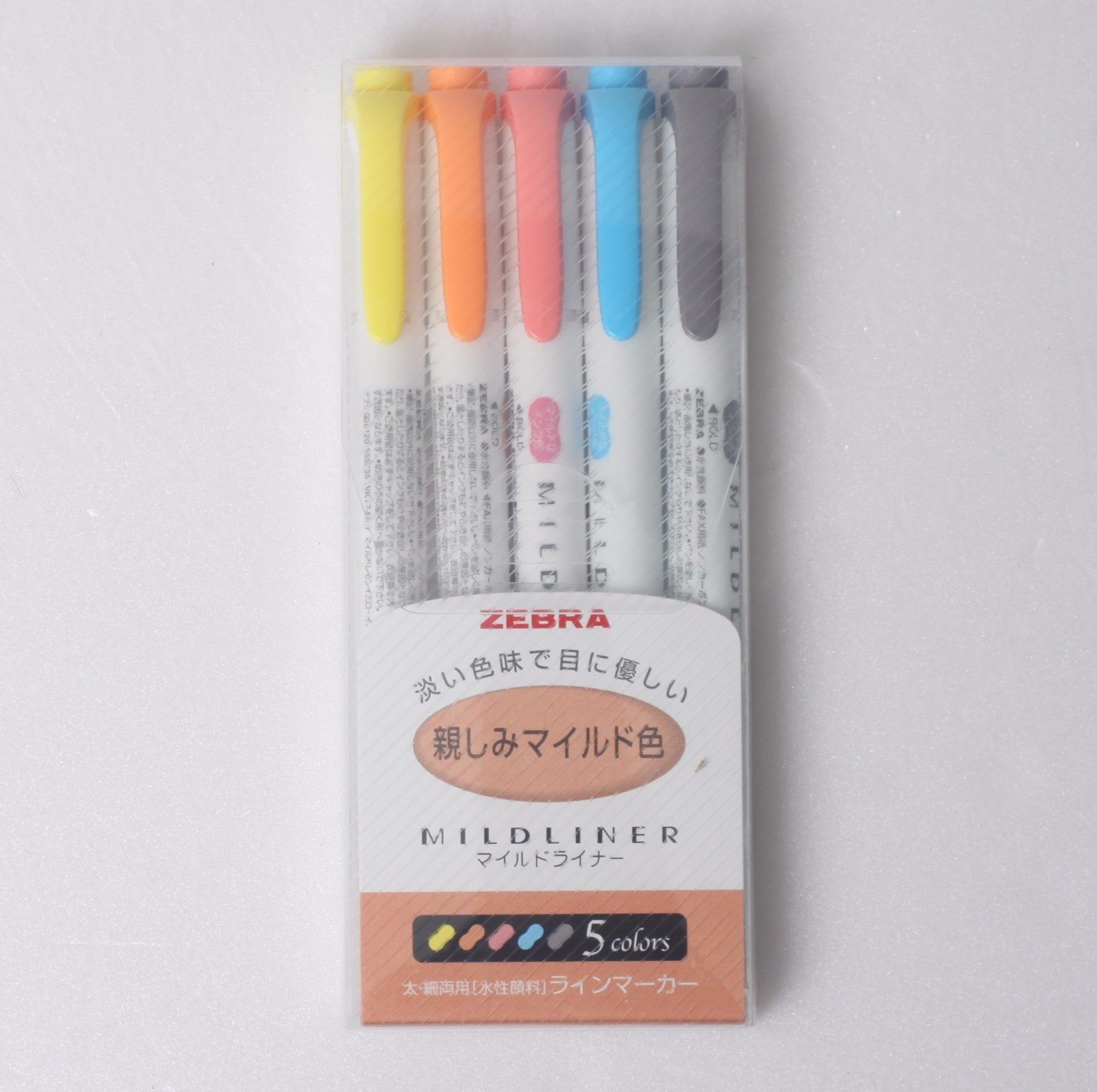 WKT7-N-5C Zebra Highlighter Mildliner 5 Friendly Color Set WKT7-N-5C Zebra Highlighter Mildliner 5 Friendly Color Set