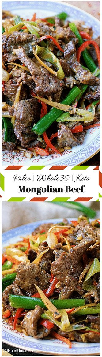 Sizzling Hot Healthy Mongolian Beef (Paleo, Whole30, Keto) #chinesemeals