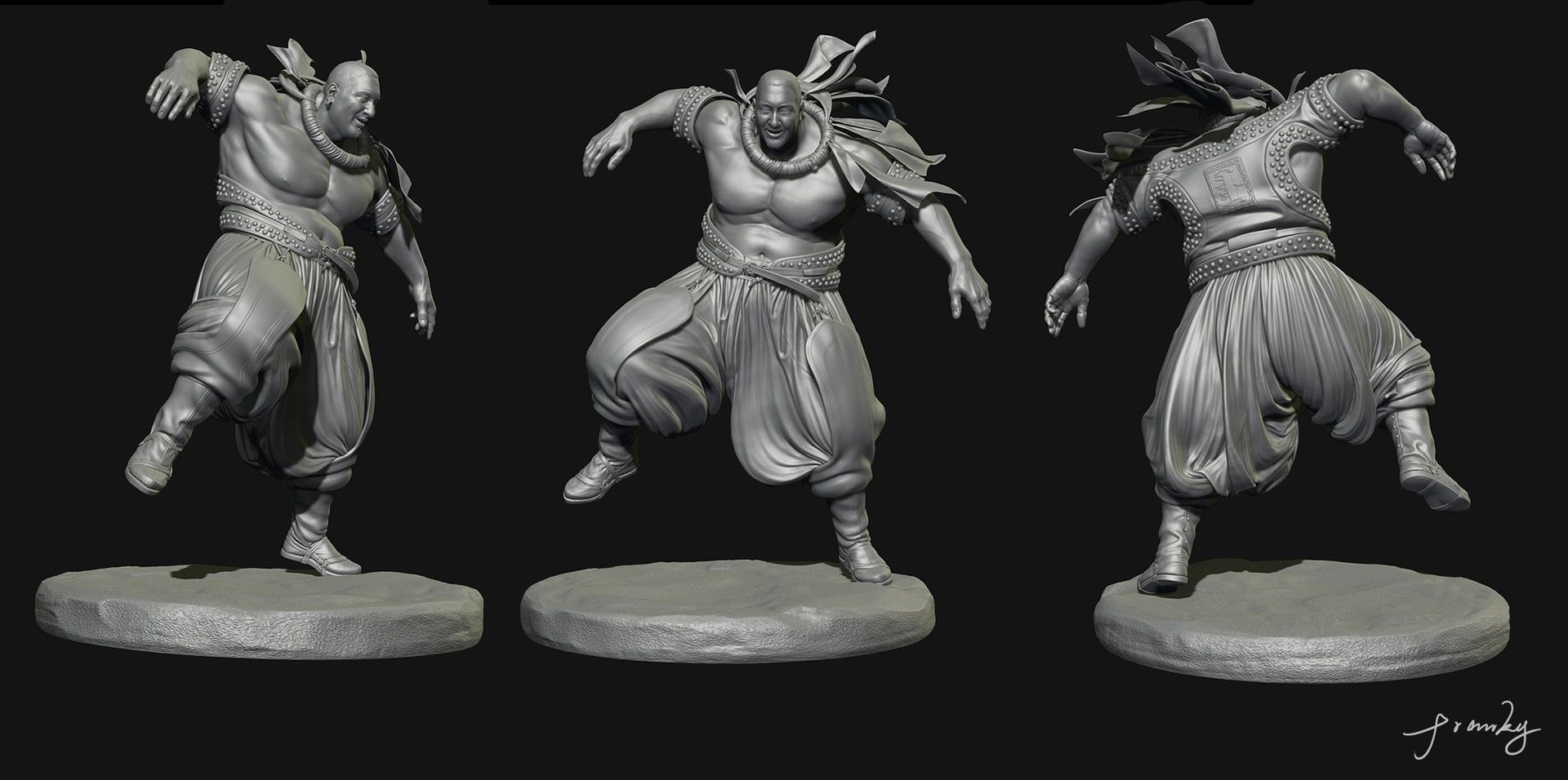 ArtStation - Mongolian wrestler, Xin Hu | Wrestler, Artwork, Greek statue