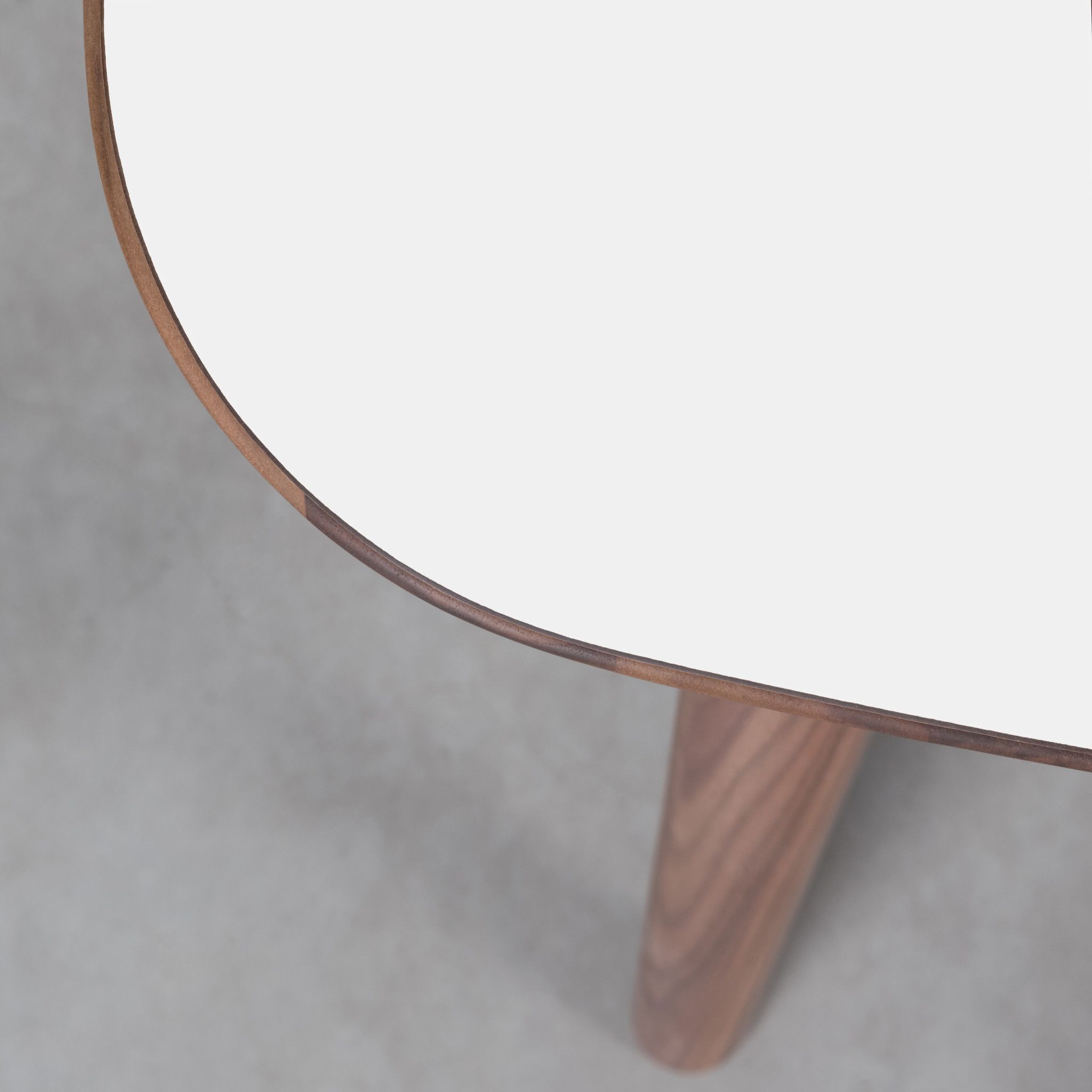 De Tomrer met Fenix is een tafel waarbij de binnenkern van het blad uit MDF bestaat en de buitenrand van massief hout. Het is een tafel in de Deense stijl van de jaren ’60. Een retro tafel met een frisse uitstraling. Table Legs, A Table, Dining Table, Danish Style, Round Corner, Canning, Mirror, Metal, Tapered
