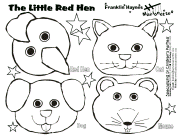 Download Coloring Sheets, cutouts, and puppet printouts to go with stories. | Little red hen activities ...