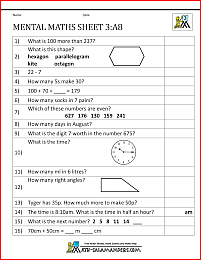 Year 3 Mental Maths Worksheets | Mental maths worksheets, Year 8 maths