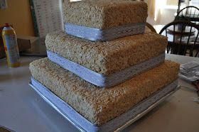 Just Julee: Rice Crispy wedding cake #marshmellowcake