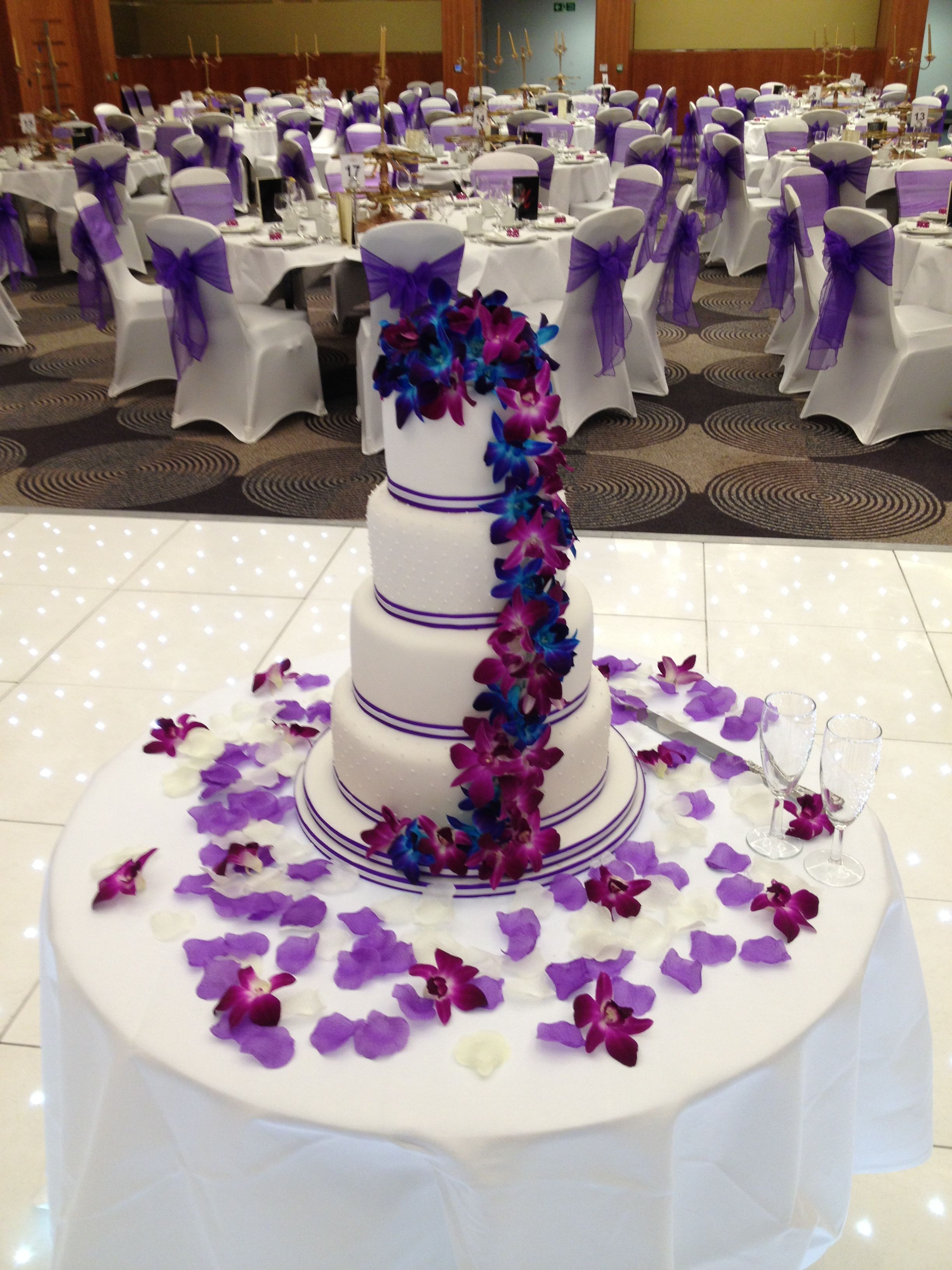 royal blue and purple wedding cake CAKES Purple Wedding royal blue and purple wedding cake CAKES Purple Wedding