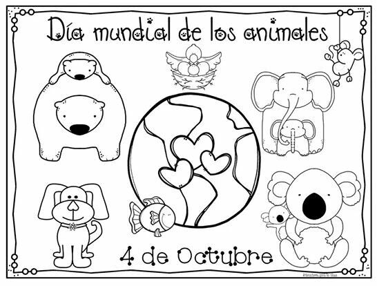 Pin de Carla Vilis en kinder | Dia mundial del animal, Animales