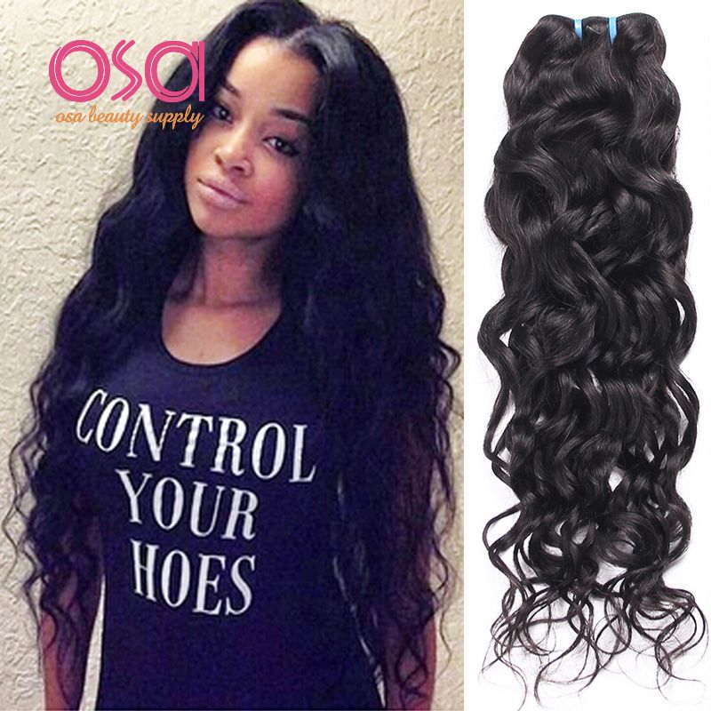 Osa Indiano Cru Cabelo Indiano Onda De Agua Do Cabelo Virgem Onda Do Mar 4 Pacotes De Onda Natural Indiano Molhado Raw Indian Hair Weave Hairstyles Hair Waves