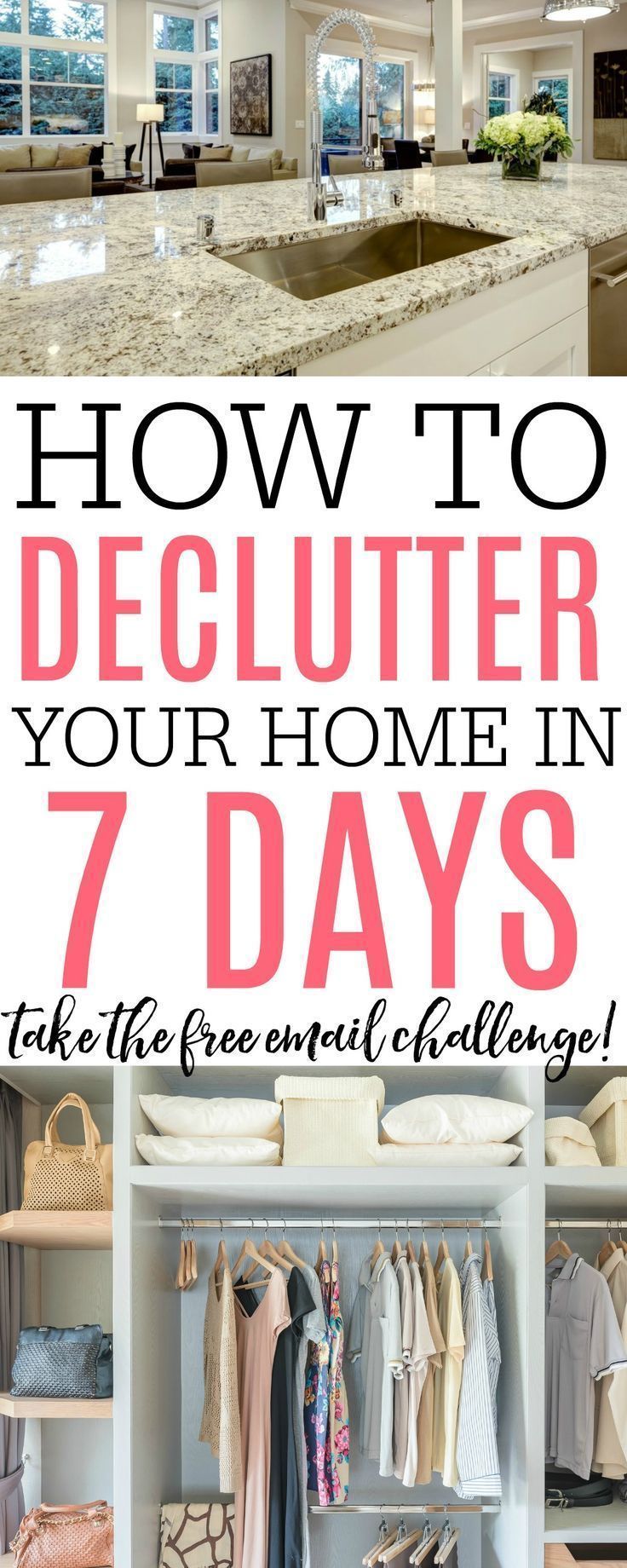 7 Day Decluttering Challenge #organize