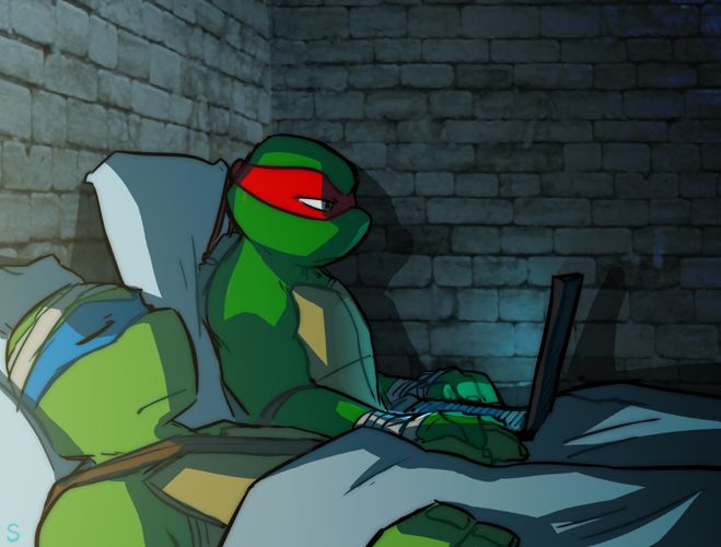 Raph Staying Up All Night Waiting Over Leo Teenage Mutant Ninja Turtles Art Tmnt Artwork