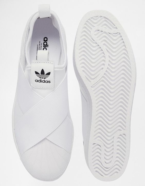 womens adidas black & white superstar slip on trainers womens adidas black & white superstar slip on trainers