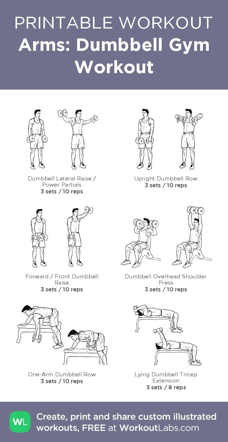 Arms: Dumbbell Gym Workout– my custom exercise plan created at WorkoutLabs.com • Click throug... #trapsworkout