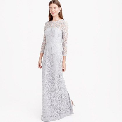Pamela Dress In Leavers Lace Dusty Shale Wedding And Weddings