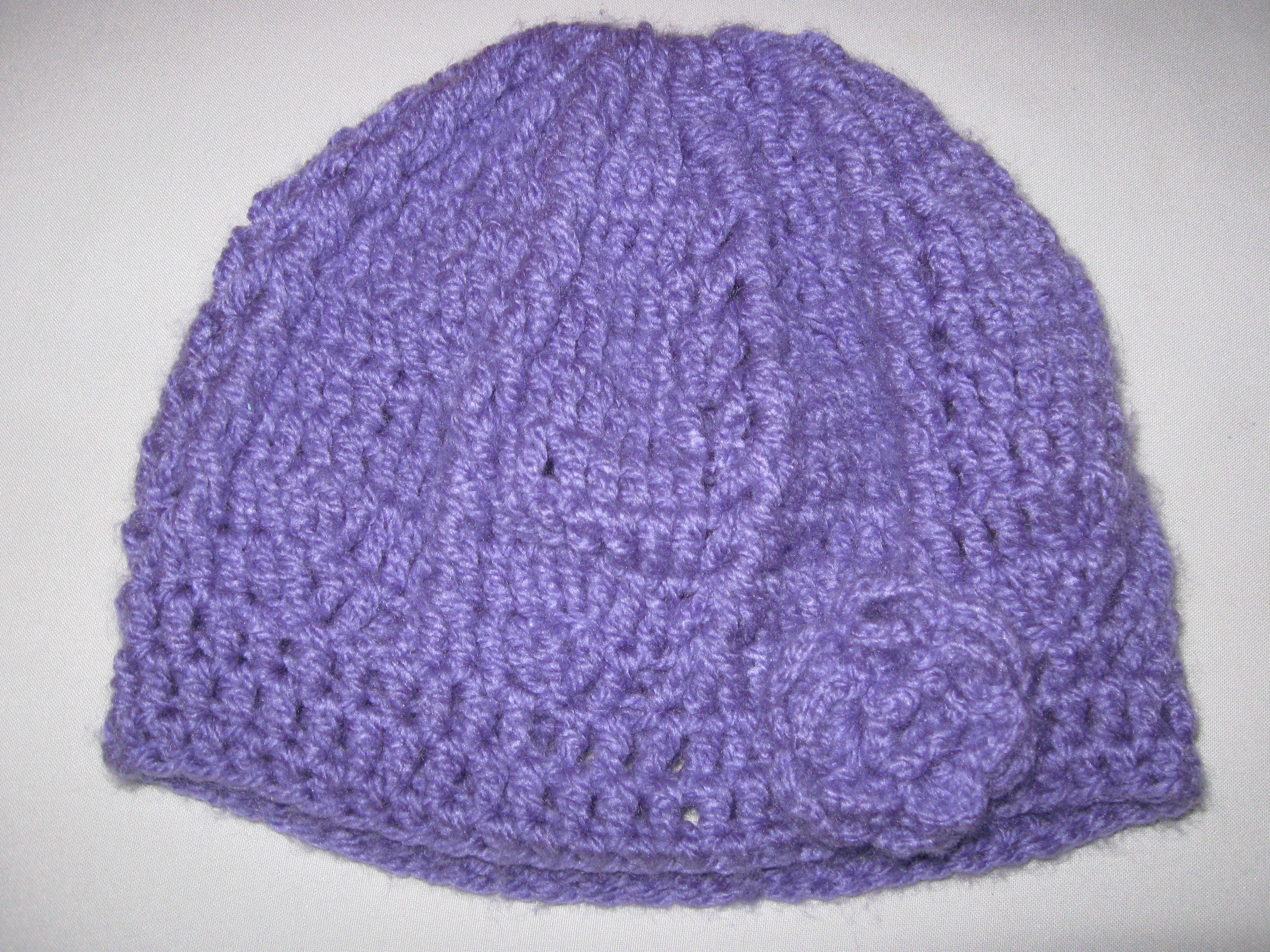 Gorro Boina Lila A Crochet Para Mujer Bere