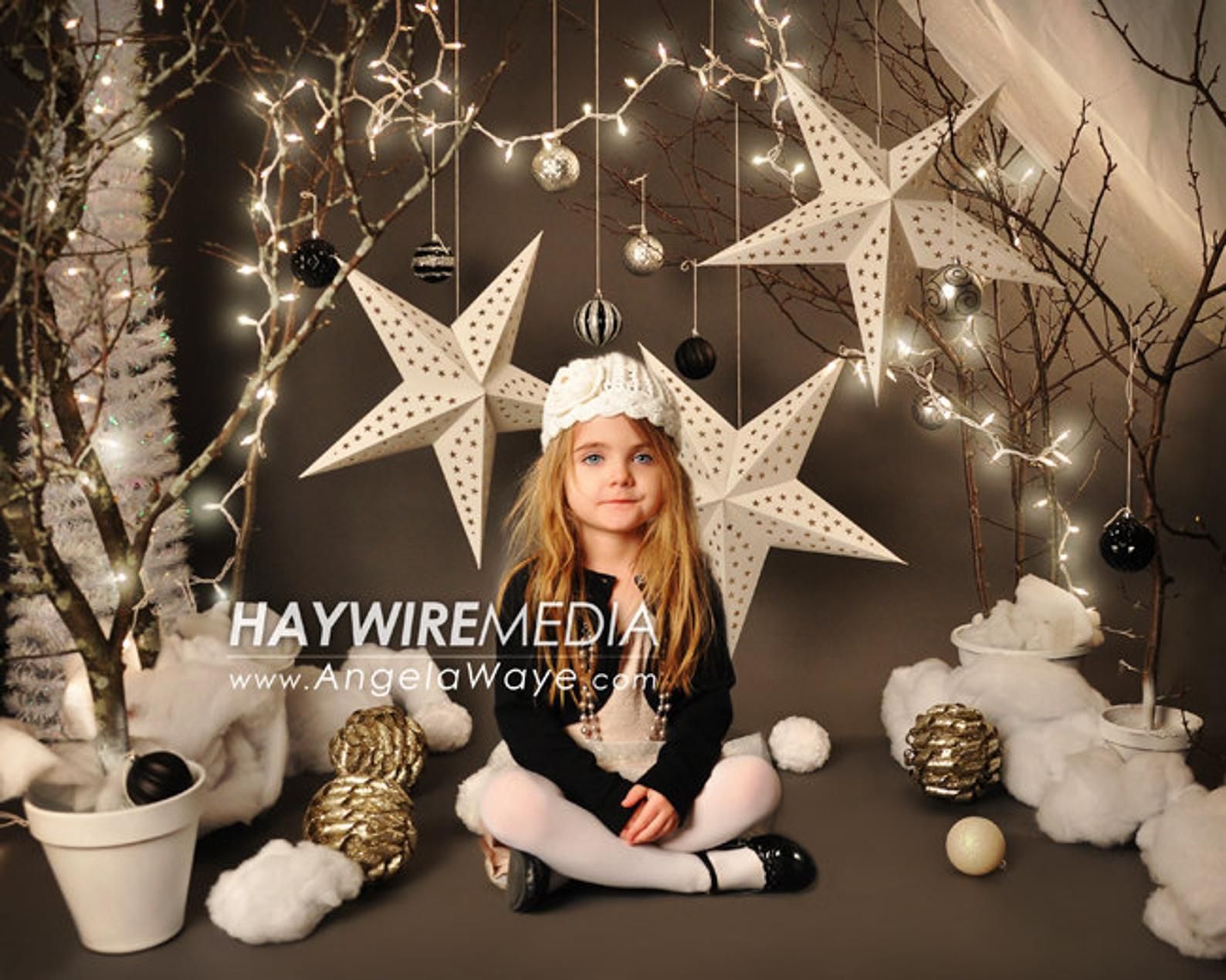 Baby, Toddler, Child, Winter Tree Star Photography Digital Backdrop Prop for Photographers #backdropsforphotographs