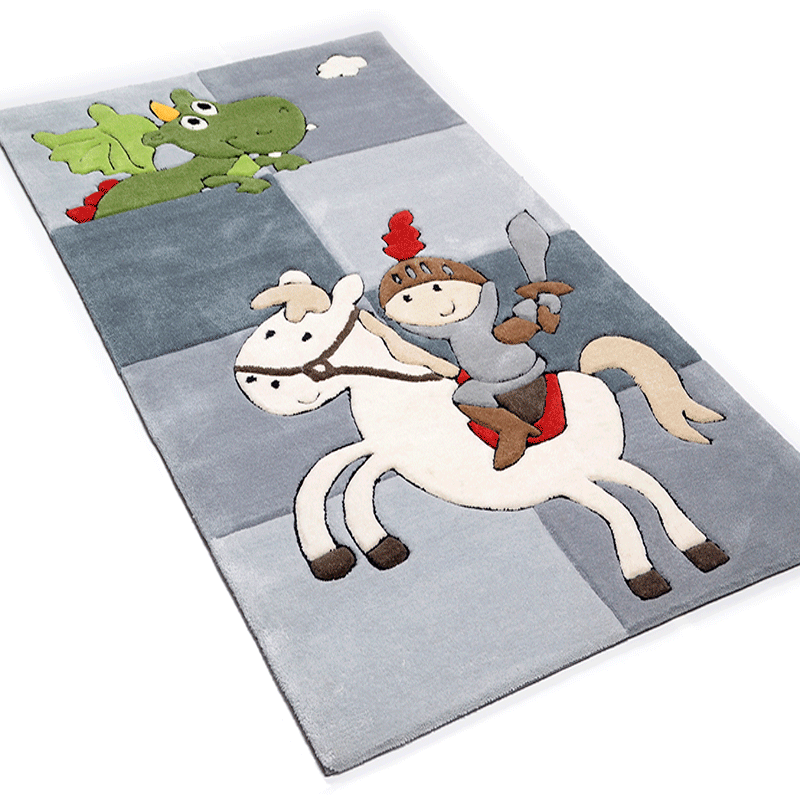 100 x 130cm Girls Fairytale Mat Childrens Rug Kids Bedroom Unicorn Castle Road