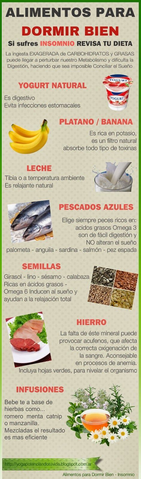 alimentos buenos para el insomnio