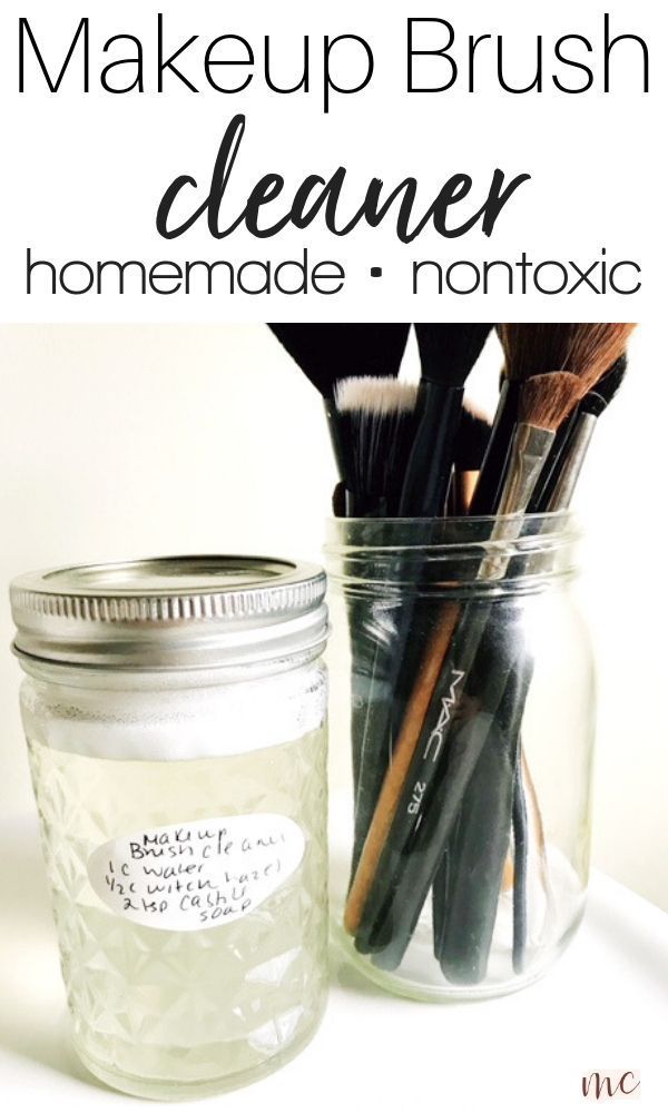 Easy Homemade Makeup Brush Cleaner #organicmakeup