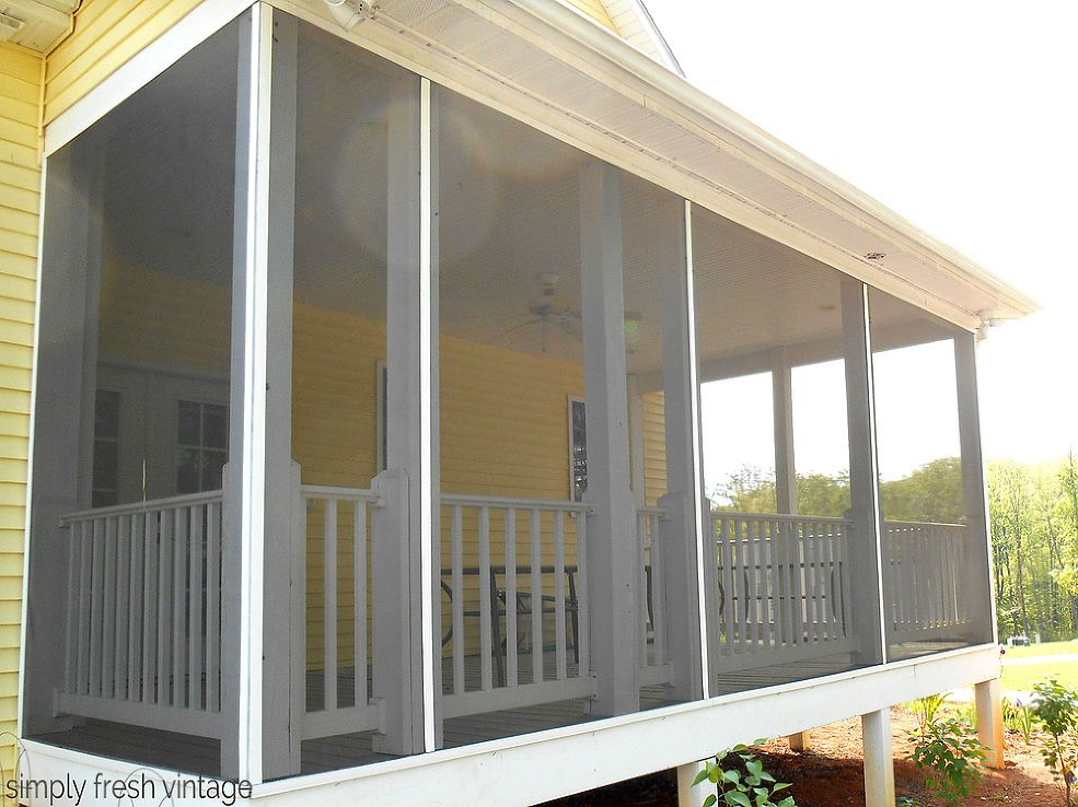 Hometalk :: Screen Your Porch in 3 Easy Steps ... Front Porch Steps, Side Porch, Porch Swing, Front Door, Swing Seat, Front Yard, Wood Screen Door, Wood Screens, Screen Doors