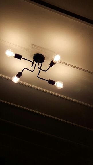 Retro industrial loft Nordic pipe Wrought iron ceiling lamp chandelier lamps for ... #ceiling #chandelier #industrial #lamps #nordic #retro #wrought Industrial Ceiling, Industrial Loft, Cafe Bar, Wrought Iron Ceiling Lights, Roof Light, Ceiling Lamp, Aliexpress Mobile, Decoration, Chandelier Lighting