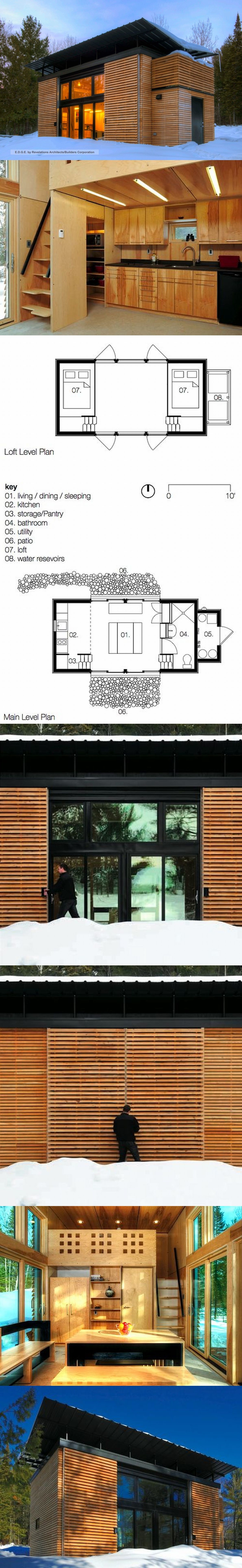 EDGE compact house - me: get rid of giant table, make roller table double as isl...