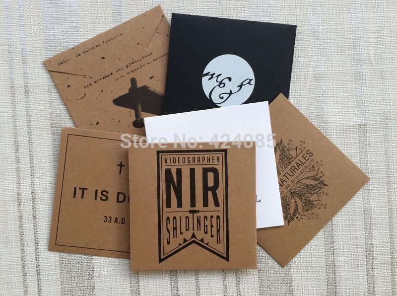 custom make kraft paper cd dvd sleeves case envelopes gift jewelry