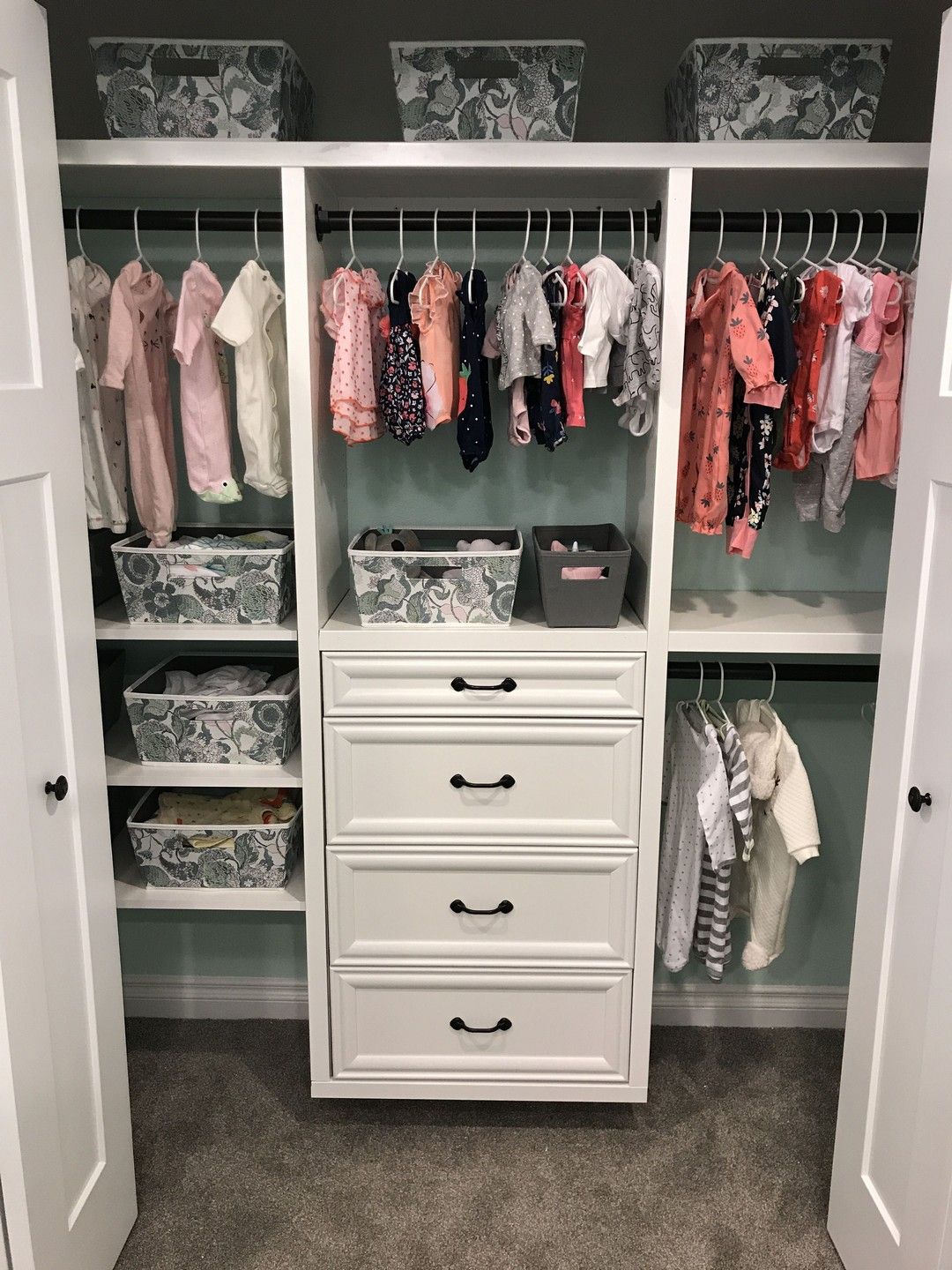 31 Kids and Nursery Closet Organization Ideas Baby nursery closet
