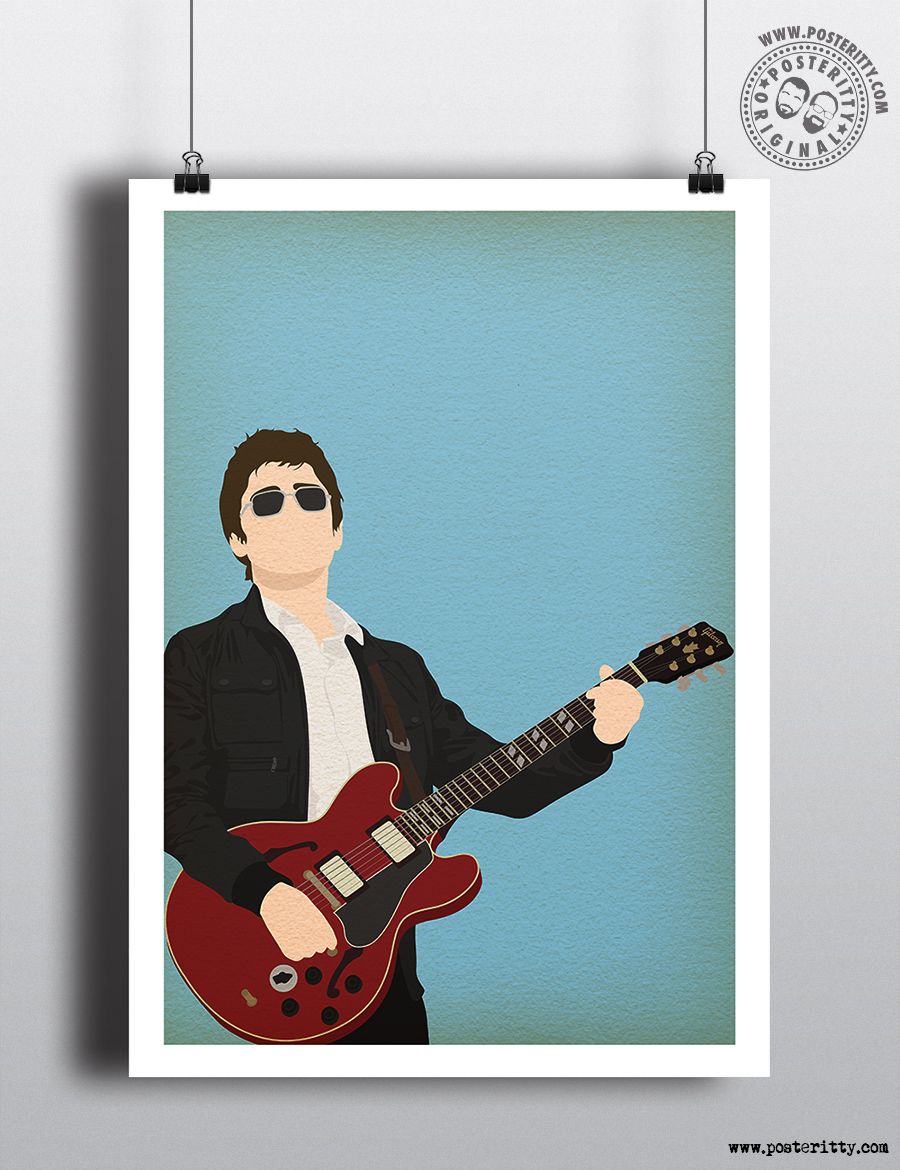 LIAM and NOEL GALLAGHER Oasis Minimal Poster Music Print