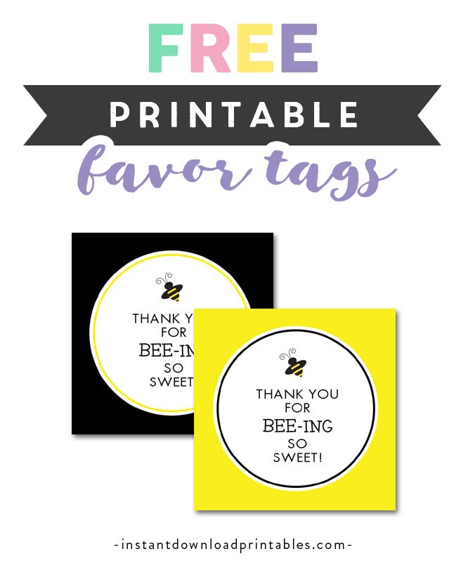 Free Printable Thank You Tags Bumble Bee Instant Download Free Free Printable Thank You Tags Bumble Bee Instant Download Free