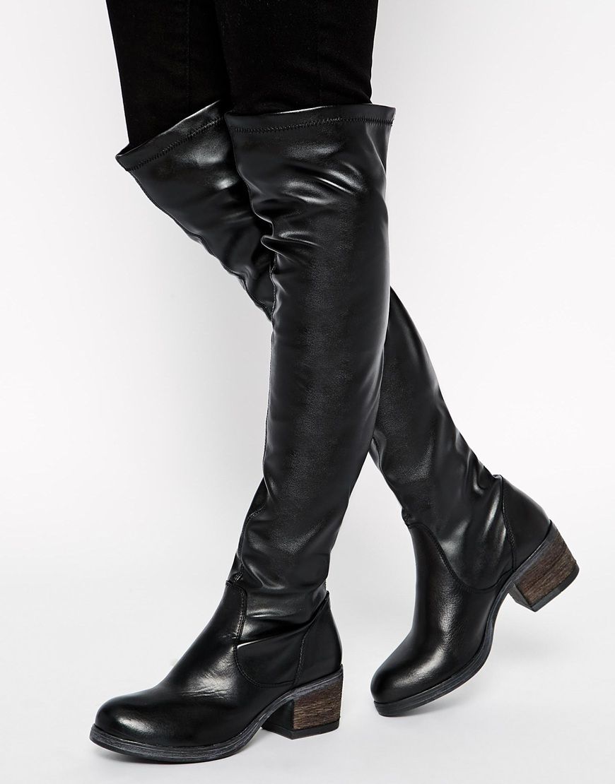 aldo black block heels