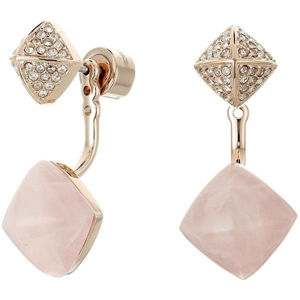 Michael Kors Pave Stud Earrings Rose Goldtone Stud Earrings Pyramid Stud Earrings Rose Gold Earrings Studs