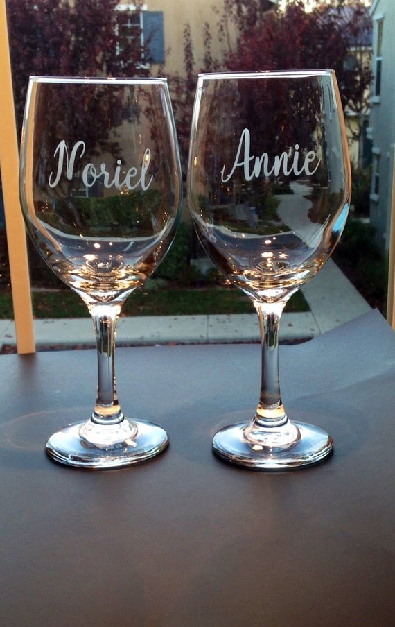 Personalized Engaged Wine Glass, Engagement Wine Glass Personalized Engaged Wine Glass, Engagement Wine Glass