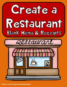 create your own restaurant menu math activity jase s playhouse
