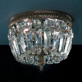 Clic Lighting Crystal Baskets 8 In W Roman Bronze Flush Clic Lighting Crystal Baskets 8 In W Roman Bronze Flush Mount Light 52208 Rb
