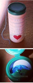 $1 DIY // Yarn Container (Cat Proof) #diyyarnholder