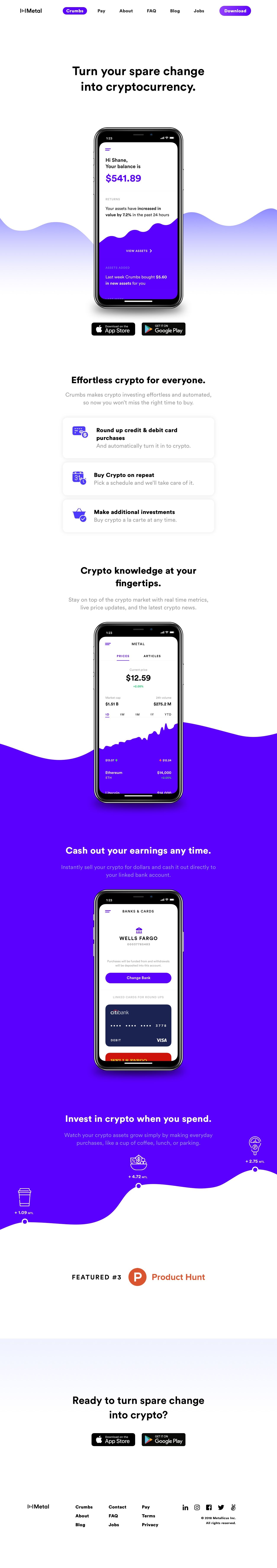 invest spare change into cryptocurrency