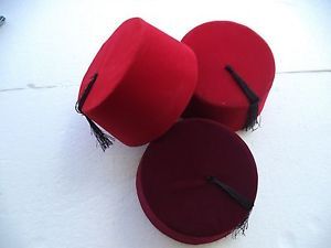 Ottoman Wear 3 Colors Genuine Fez,Fes Authentic Turkish-Ottoman Hat,Tarboosh