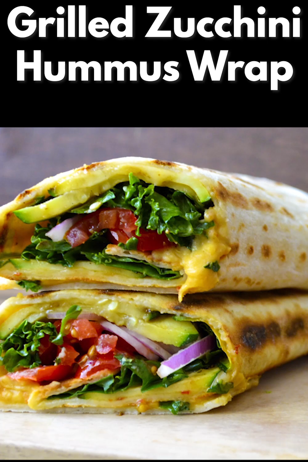 Grilled Zucchini Hummus Wrap