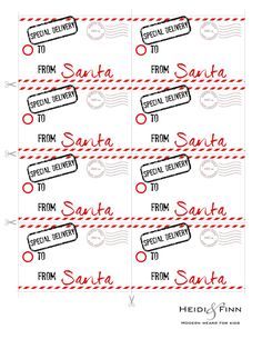 santa gift tags printable tags pinterest santa gifts gift