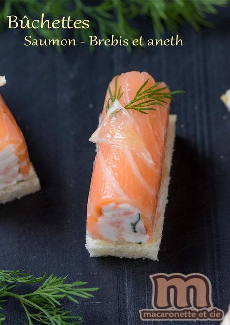Minis bûchettes saumon - brebis et aneth - Macaronette et cie #repasnouvelan