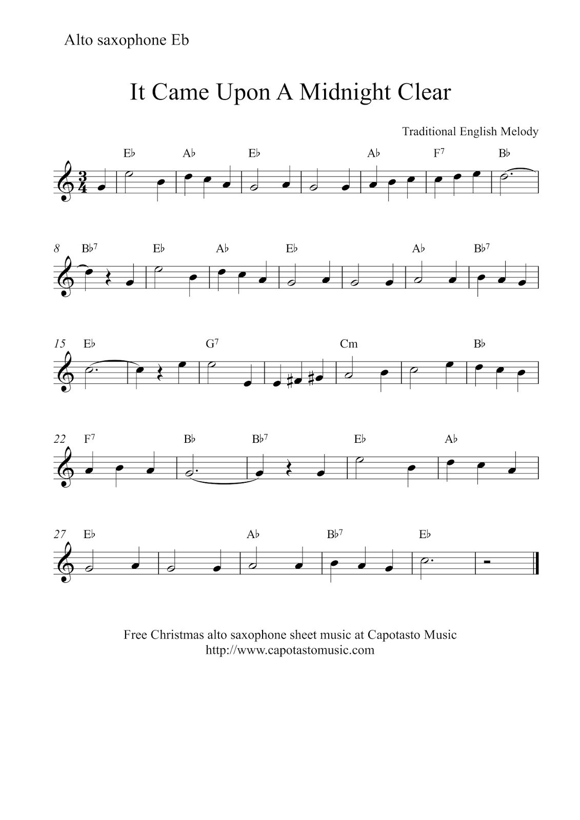 On this site you can download free printable sheet music