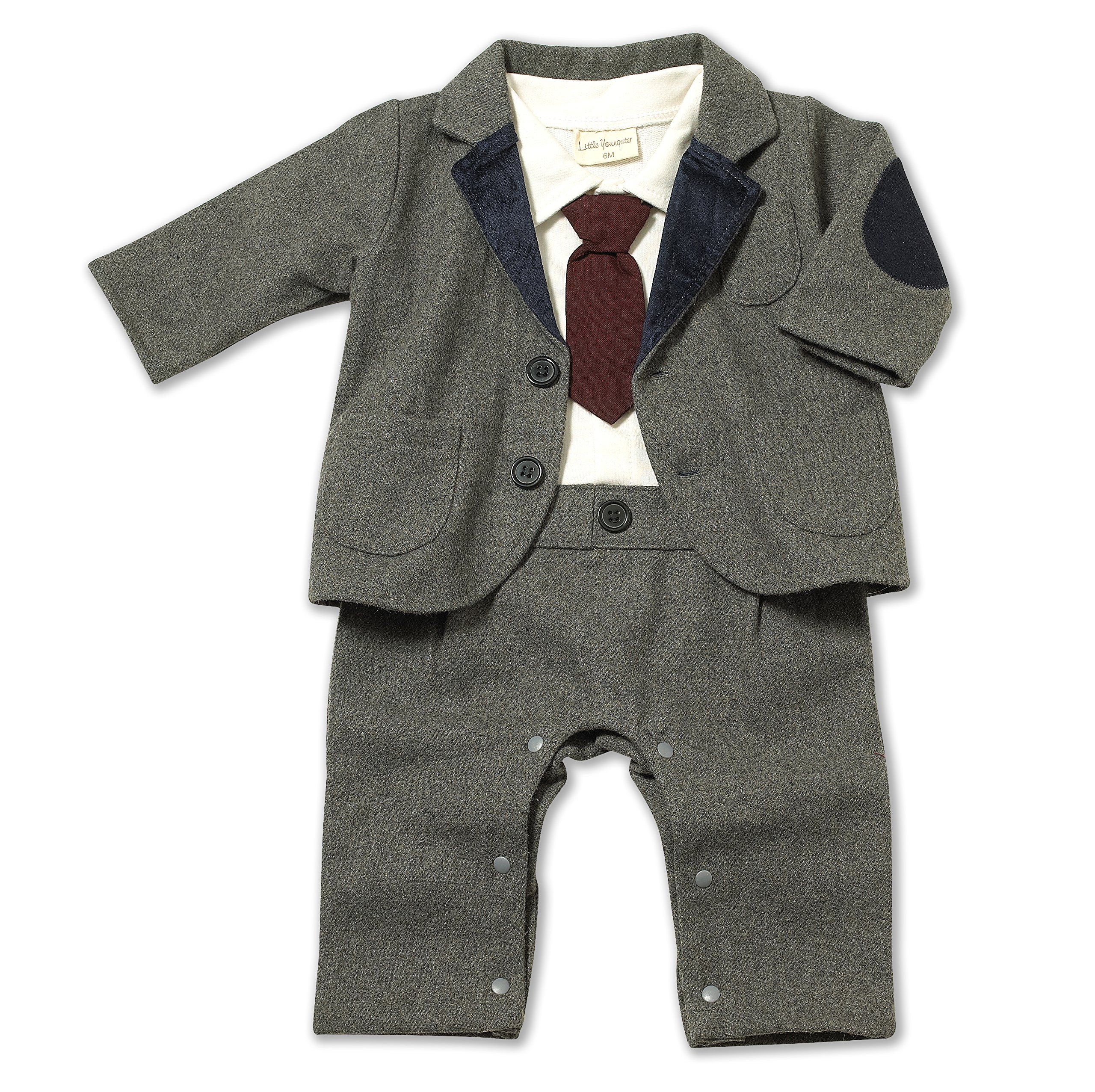 infant grey suit