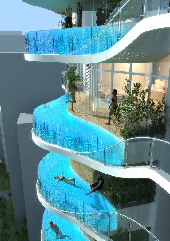 Pin By Darcy Sachs On Random Balcony Pool Glass Balcony Cool Pools