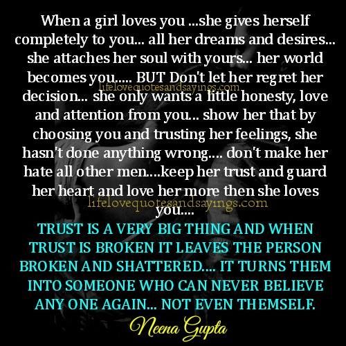 When a girl loves you