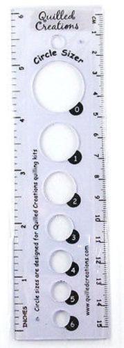 Plastic Circle Sizer Ruler Tool for Quilling & Drawing