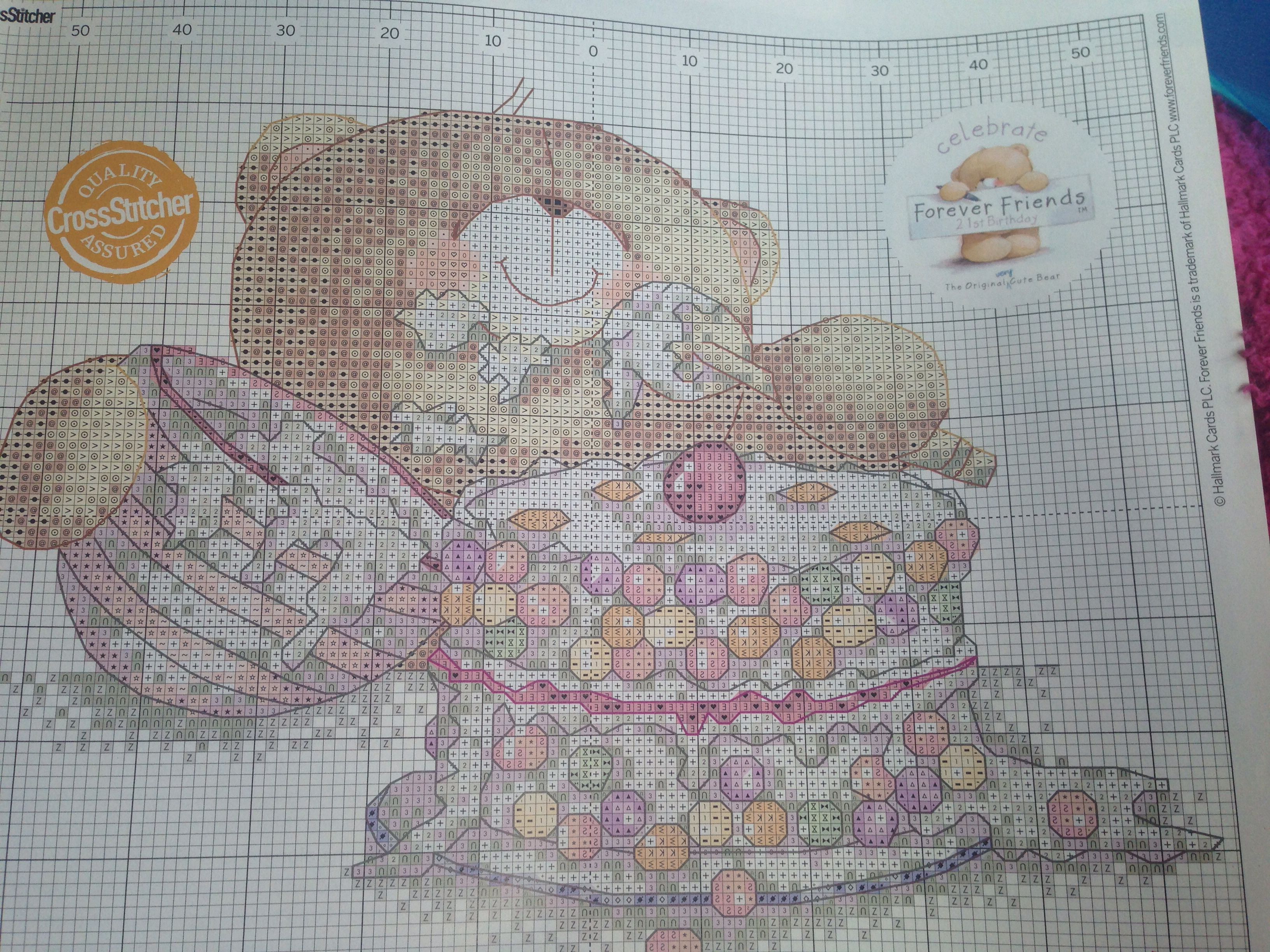 Forever friends Free cross stitch pattern | Cross stitch, Stitch