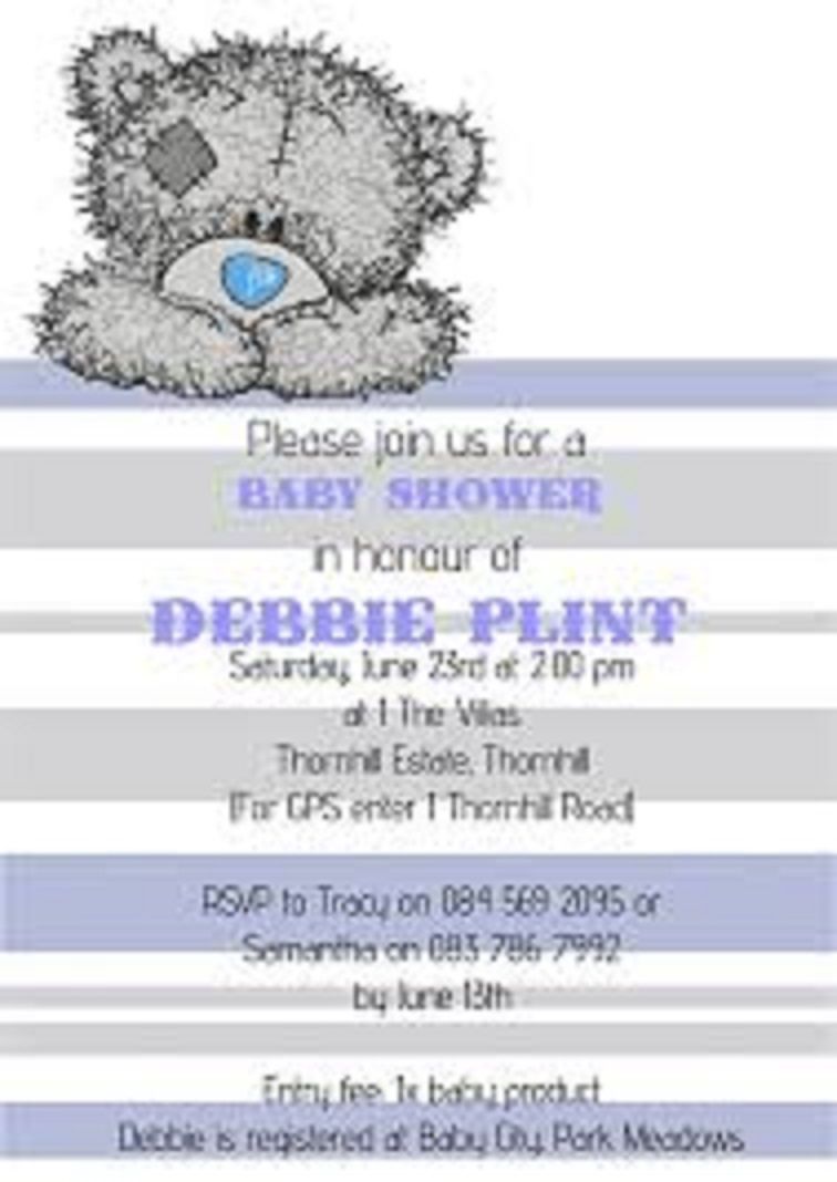 Tatty Teddy Bear Baby Shower Invitations Party Invitation Card In Tatty Teddy Bear Baby Shower Invitations