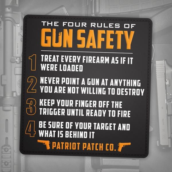 4 rules of gun safety patch guns pinterest safety guns and