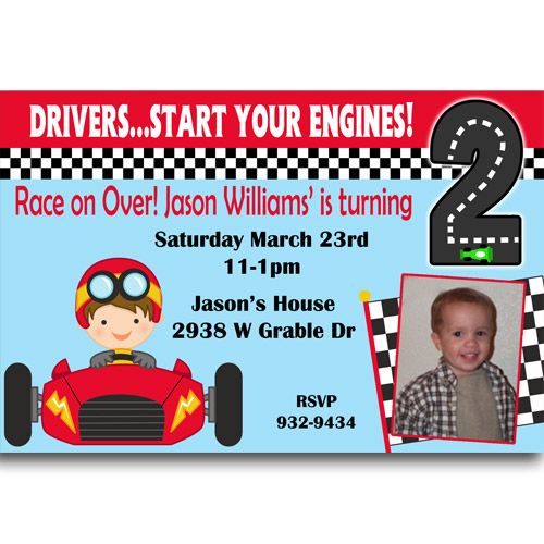 cars birthday invites
