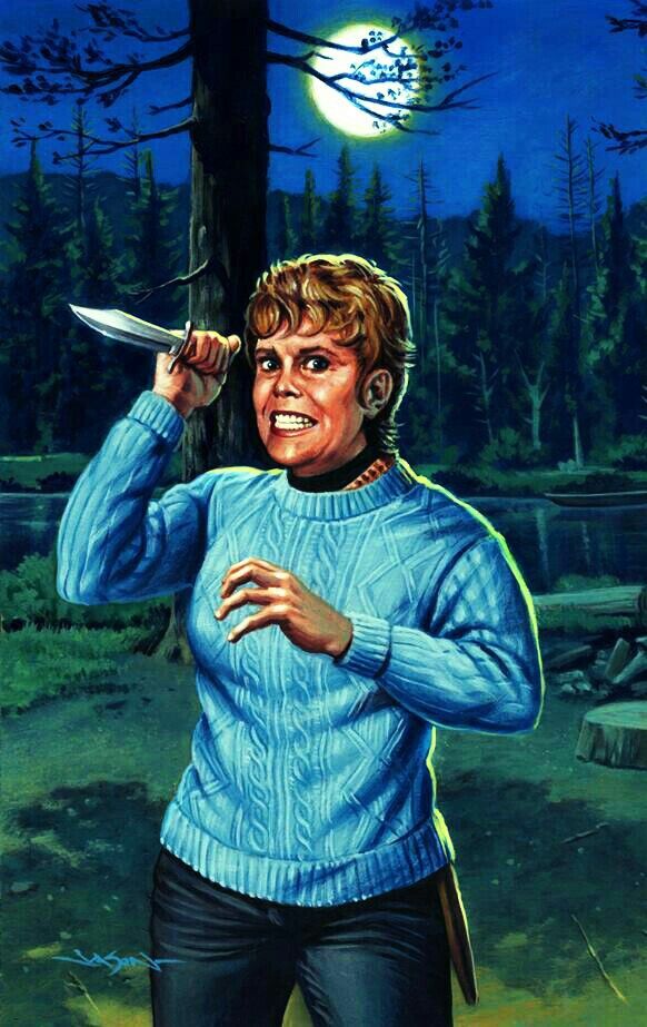 JASON'S MOTHER PAMELA VOORHEES. Horror movie art, Horror movie characters, Horror movie posters